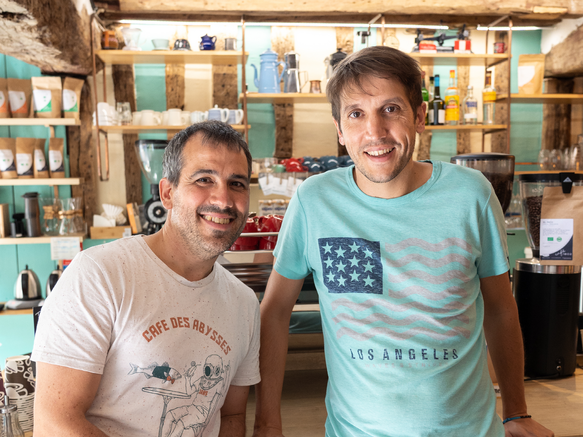 Les 2 fondateurs du coffee shop et de la marque de café de spécialité "café 1802"