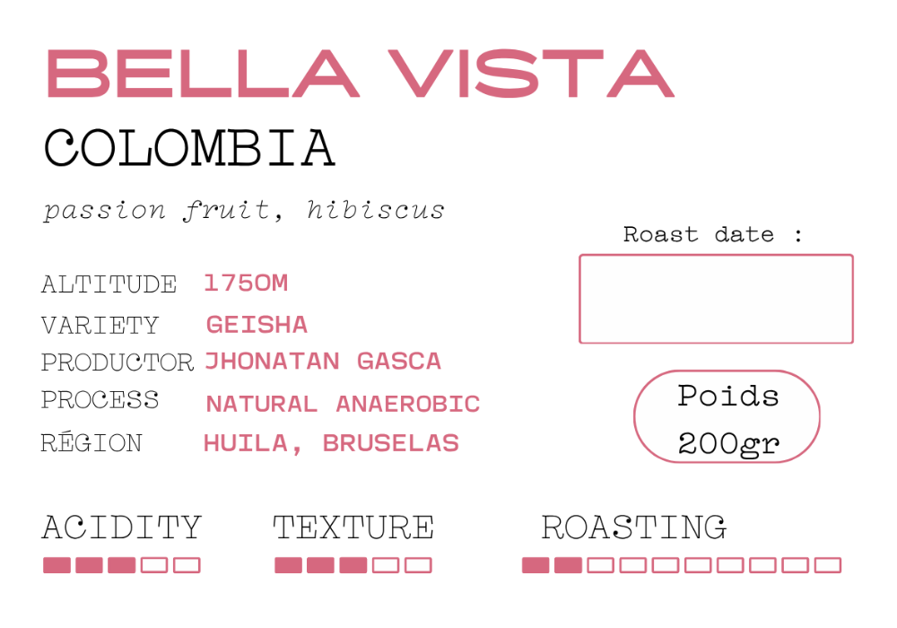 Bella Vista -Zarza - Colombie - Natural