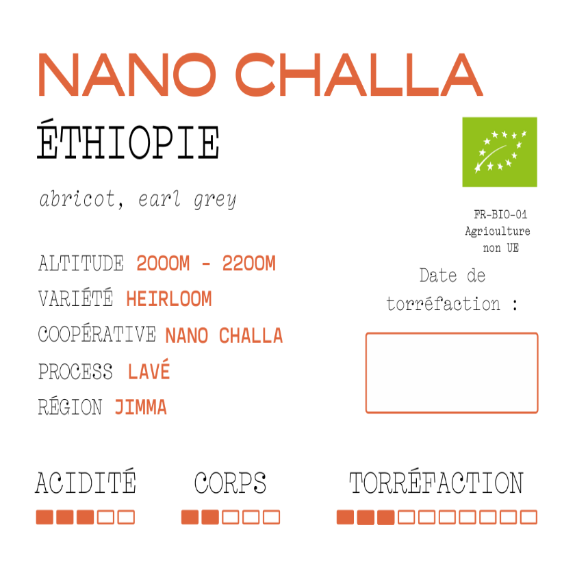 Nano Challa - Éthiopie bio - Lavé