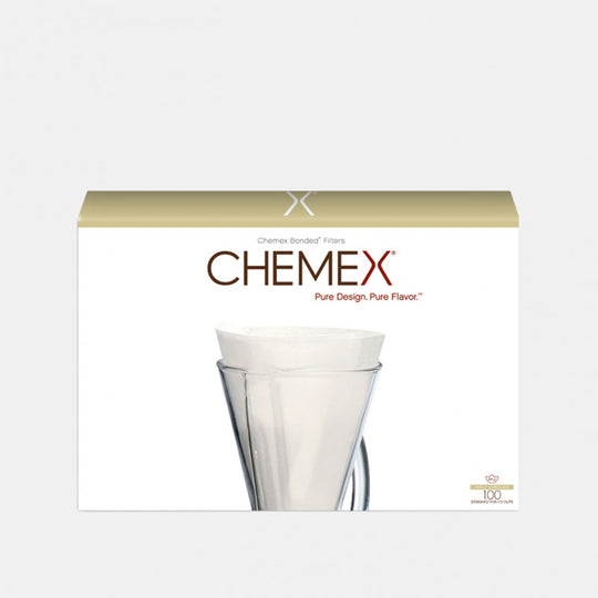 100 white paper filters for Chemex 1/3 cups